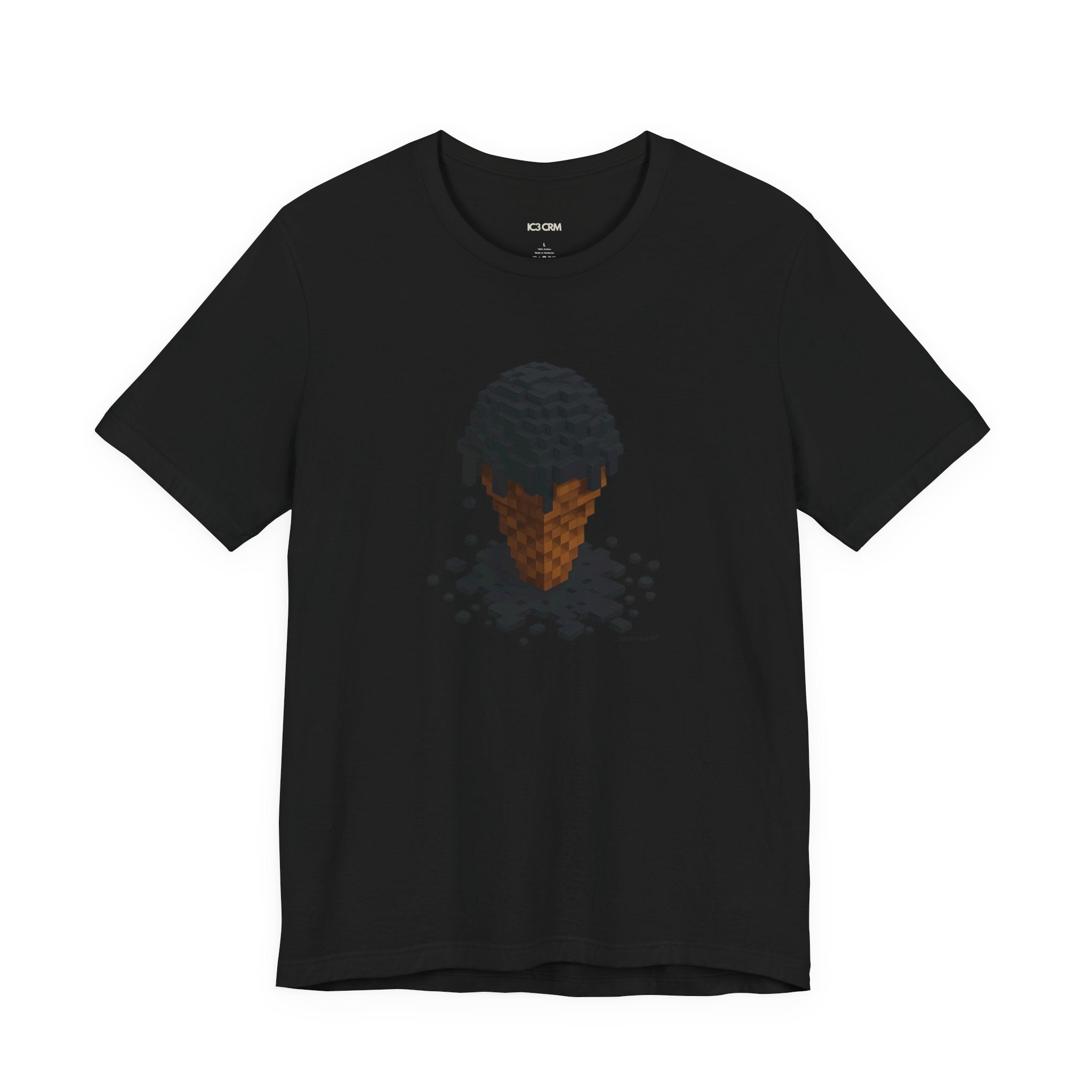 Pixel Meltdown Ice Cream T-Shirt — Surreal Drip Graphic Tee