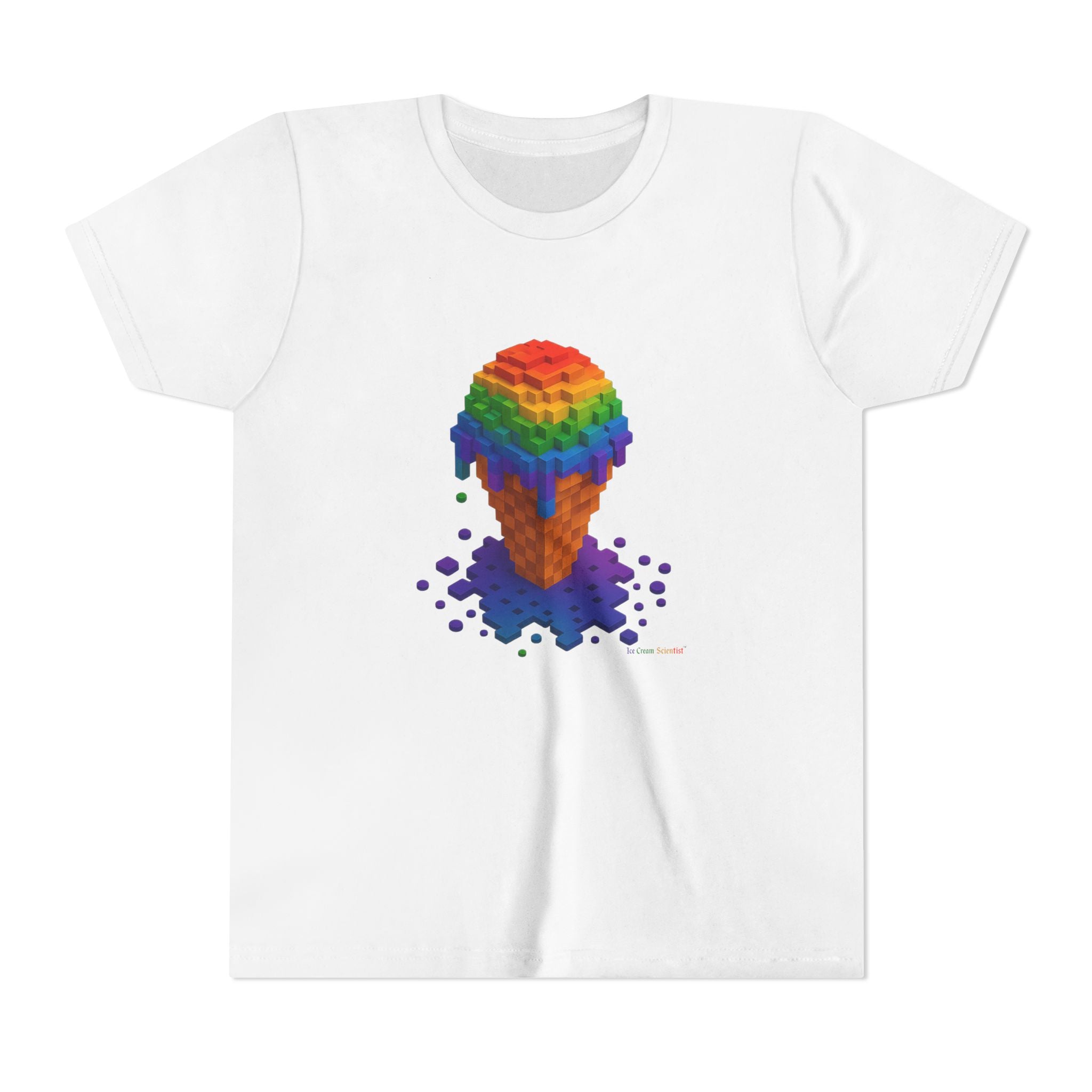 Kids Rainbow Pixel Tee — Colorful Retro Pixel Art Children's T-Shirt