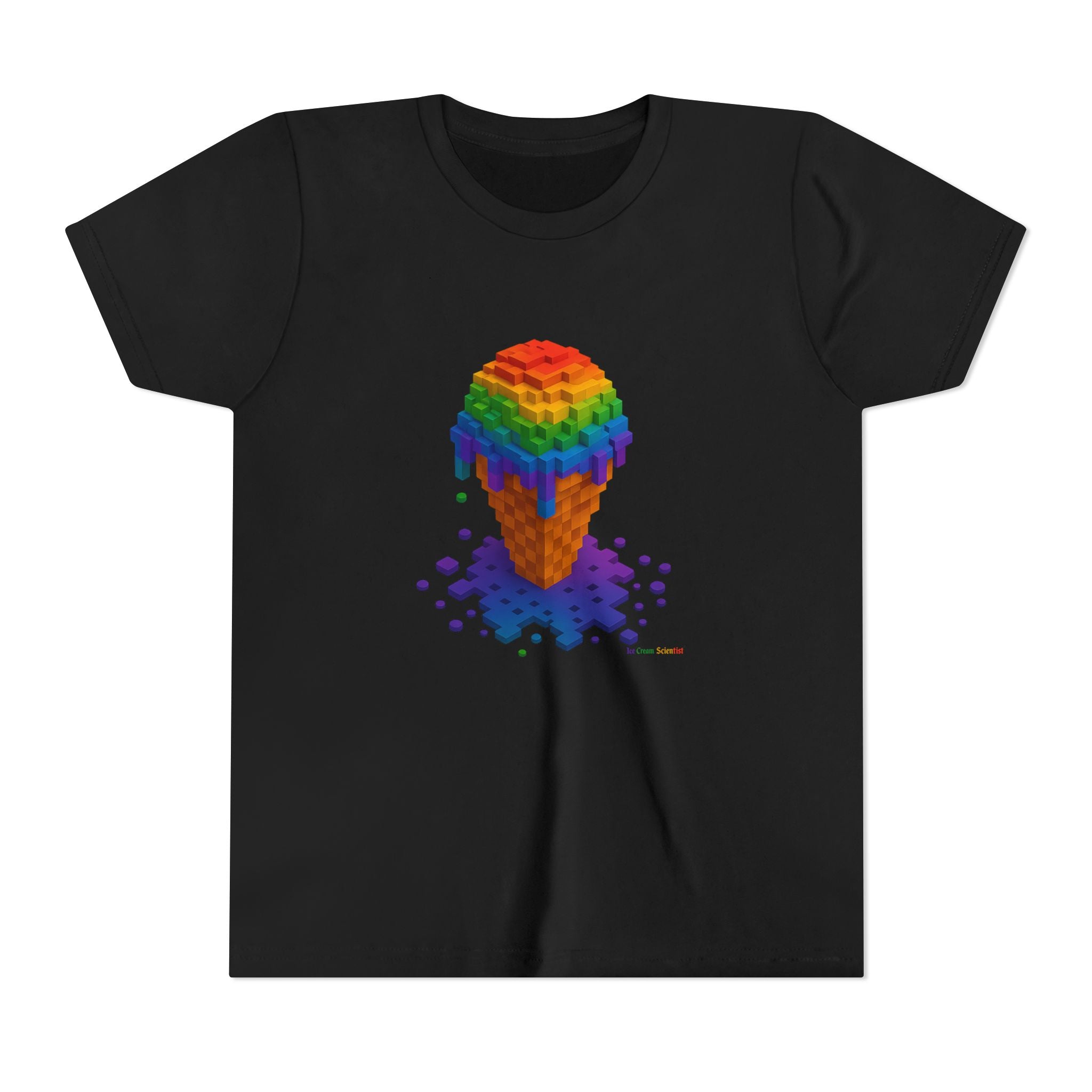 Kids Rainbow Pixel Tee — Colorful Retro Pixel Art Children's T-Shirt