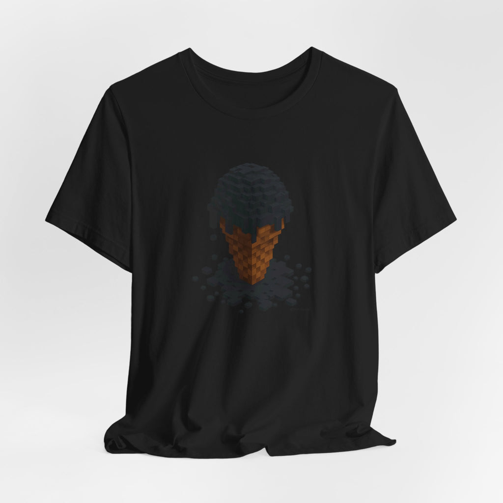 Pixel Meltdown Ice Cream T-Shirt — Surreal Drip Graphic Tee