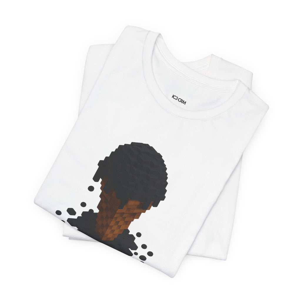 Pixel Meltdown Ice Cream T-Shirt — Surreal Drip Graphic Tee