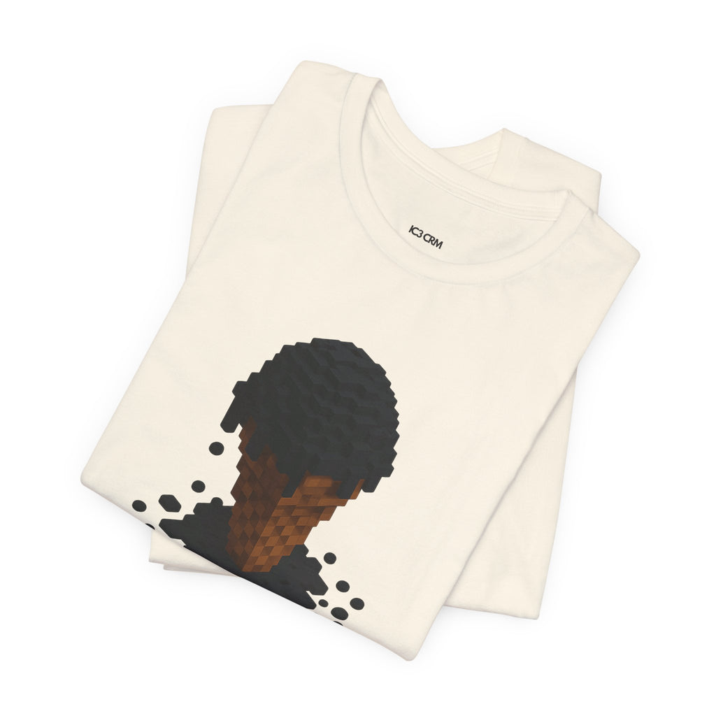 Pixel Meltdown Ice Cream T-Shirt — Surreal Drip Graphic Tee