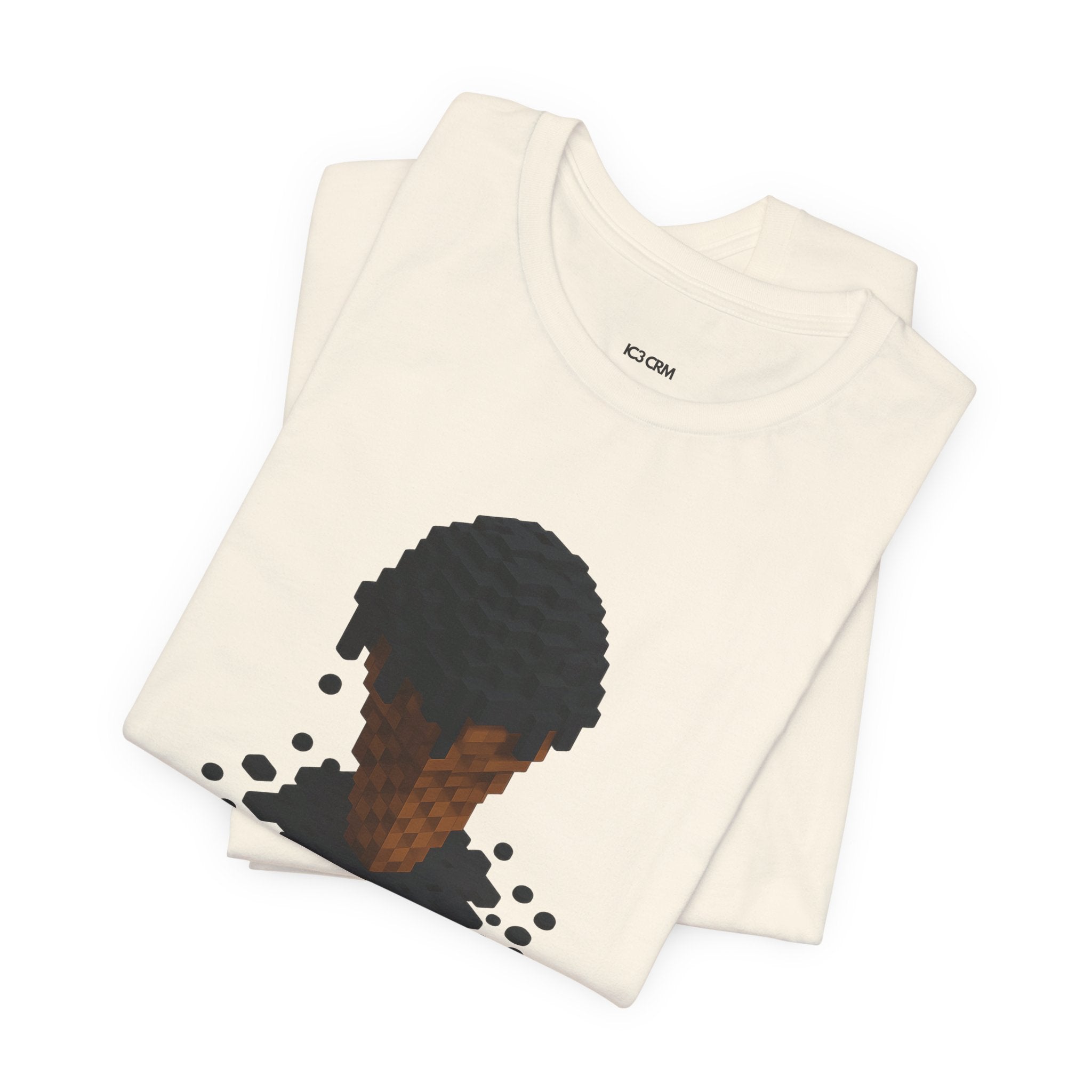 Pixel Meltdown Ice Cream T-Shirt — Surreal Drip Graphic Tee