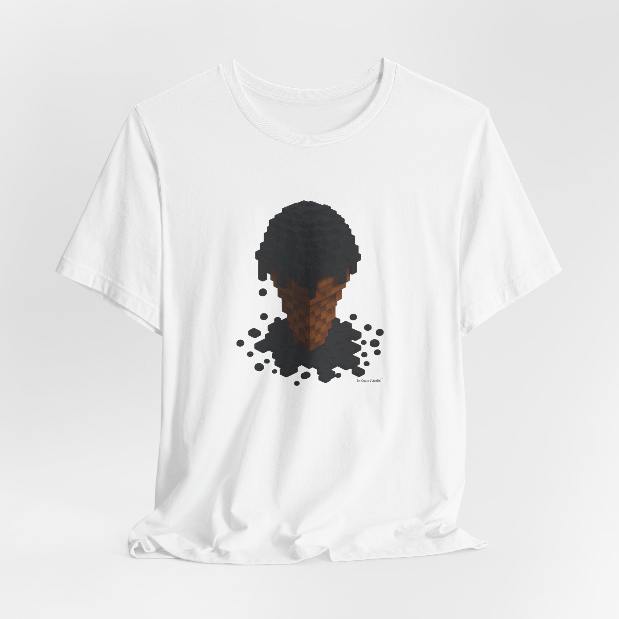 Pixel Meltdown Ice Cream T-Shirt — Surreal Drip Graphic Tee